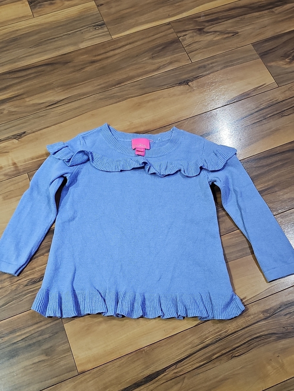 Lilly Pulitzer Girls' XS 2-3 Light Purple Ruffle Knit Top